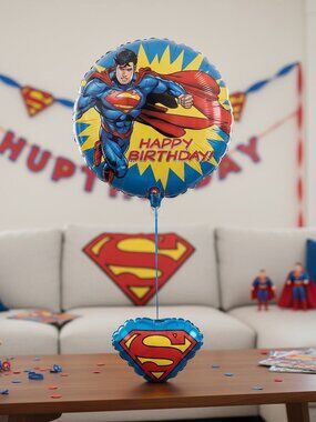 DC Comics Superman Happy Birthday Foil Balloon 18" Anagram Justice League Decor